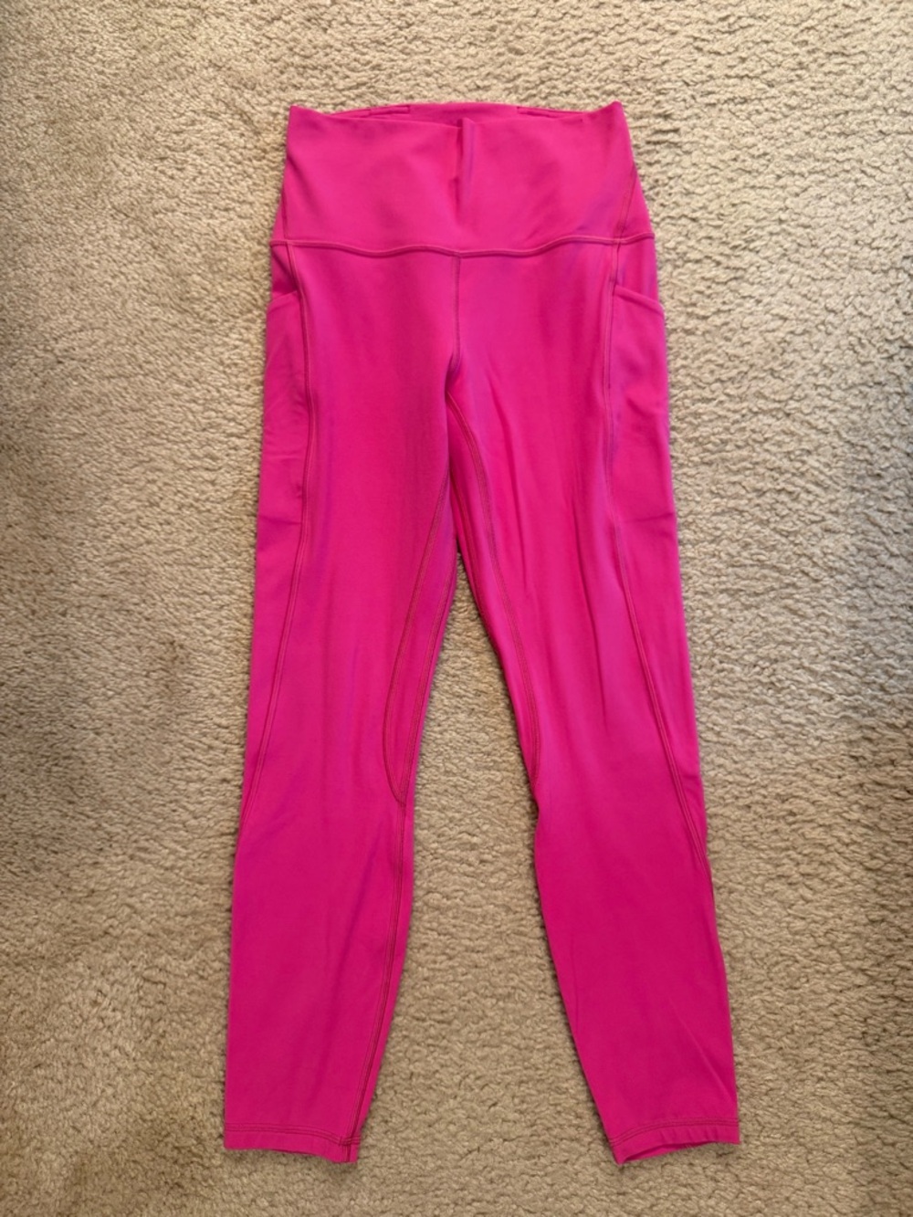 Lululemon Hot Pink Pocket Leggings- Size 6